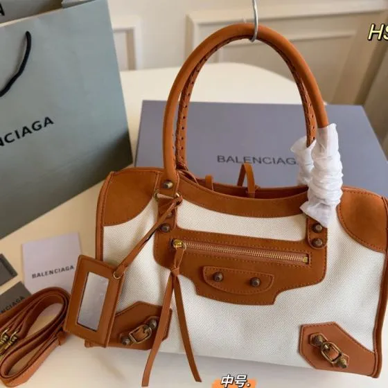 Balenciaga City Beige 38x28x15cm shoulder bag Premium Replica