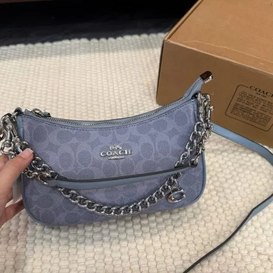 Coach Blue shoulder bag Top Quality Replica