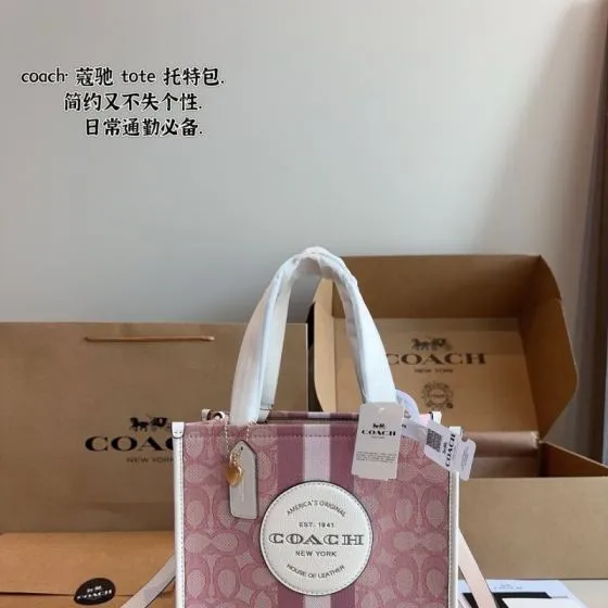 Coach Pink 25x18x10cm shoulder bag Premium Replica