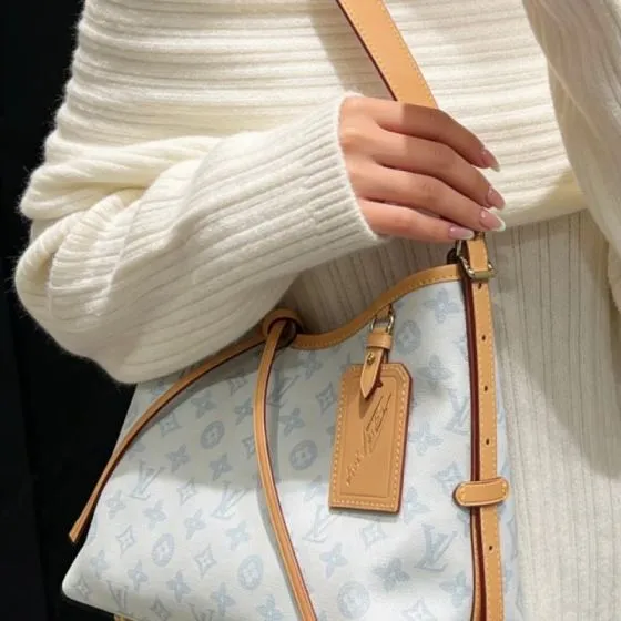 Louis Vuitton CarryAll Light Blue Monogram shoulder Premium Replica