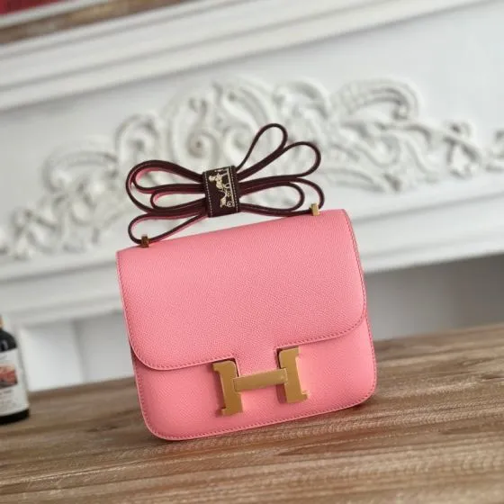 Hermes Constance Pink crossbody — 1:1 Replica