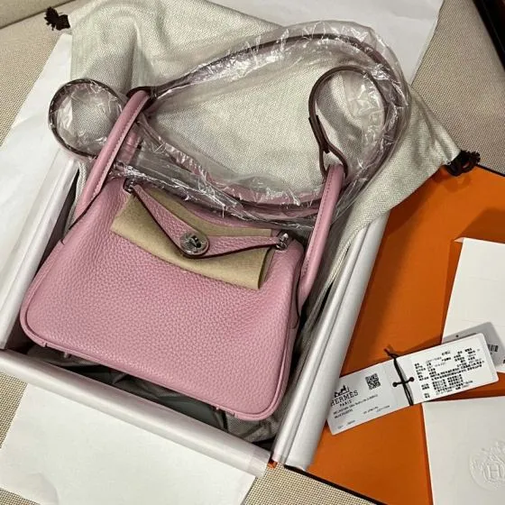Hermes Lindy Pink mini shoulder 1 1 Replica