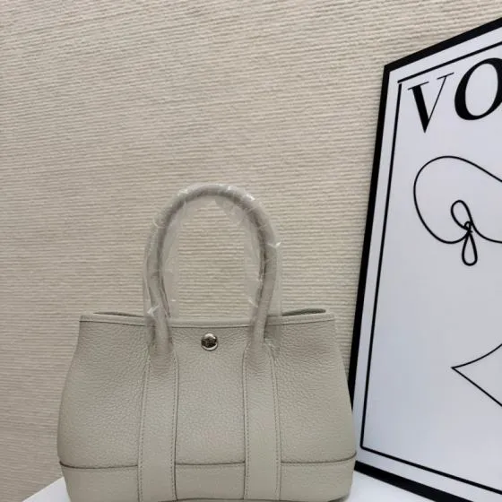 Hermes Garden Party Cream 23cm tote — Top Quality Replica