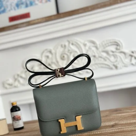 Hermes Constance Grey crossbody — 1:1 Replica