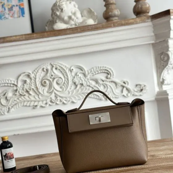 Hermes 2424 Taupe mini shoulder — 1:1 Replica