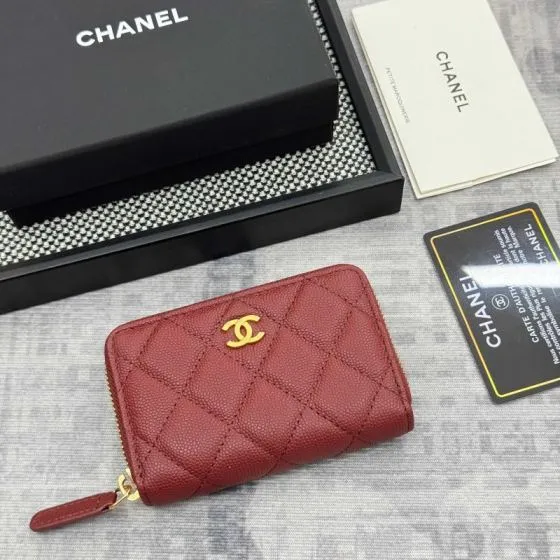 Chanel Burgundy caviar everyday Premium Replica