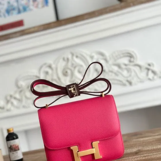 Hermes Constance Pink crossbody — 1:1 Replica
