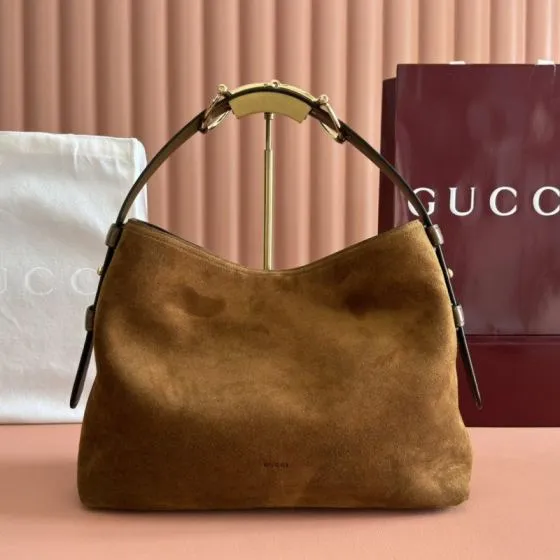 Gucci Beatrix Brown suede shoulder 1 1 Replica