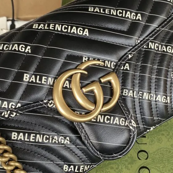 Balenciaga Marmont Black 26x15cm shoulder bag Premium Replica