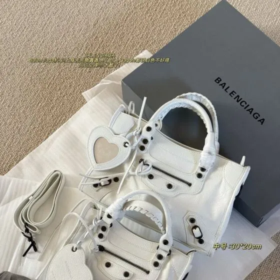 Balenciaga Le Cagole White 26x14cm shoulder bag Top Quality Replica