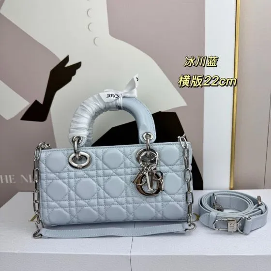 Dior Lady D-Joy Light Blue 22cm shoulder AAA Quality Replica