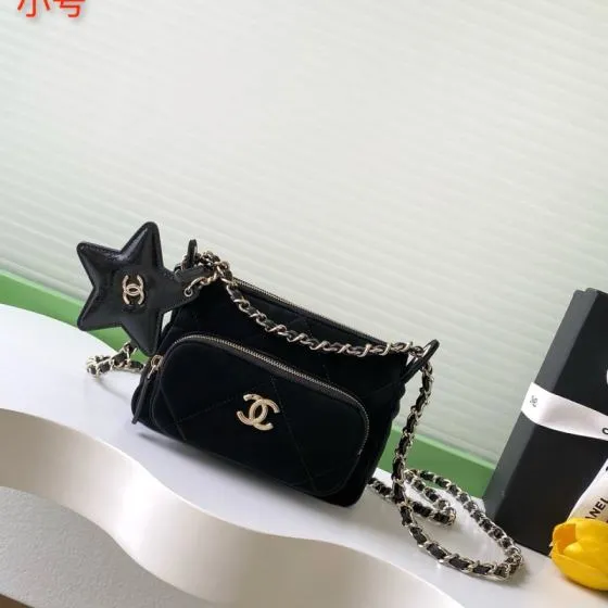 Chanel Black small crossbody 1 1 Replica