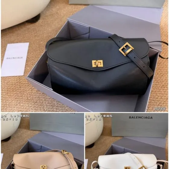Balenciaga Le7 Black 26x18cm shoulder AAA Quality Replica