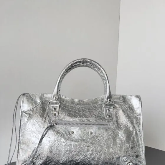 Balenciaga City Silver 38x28x15cm shoulder bag AAA Quality Replica