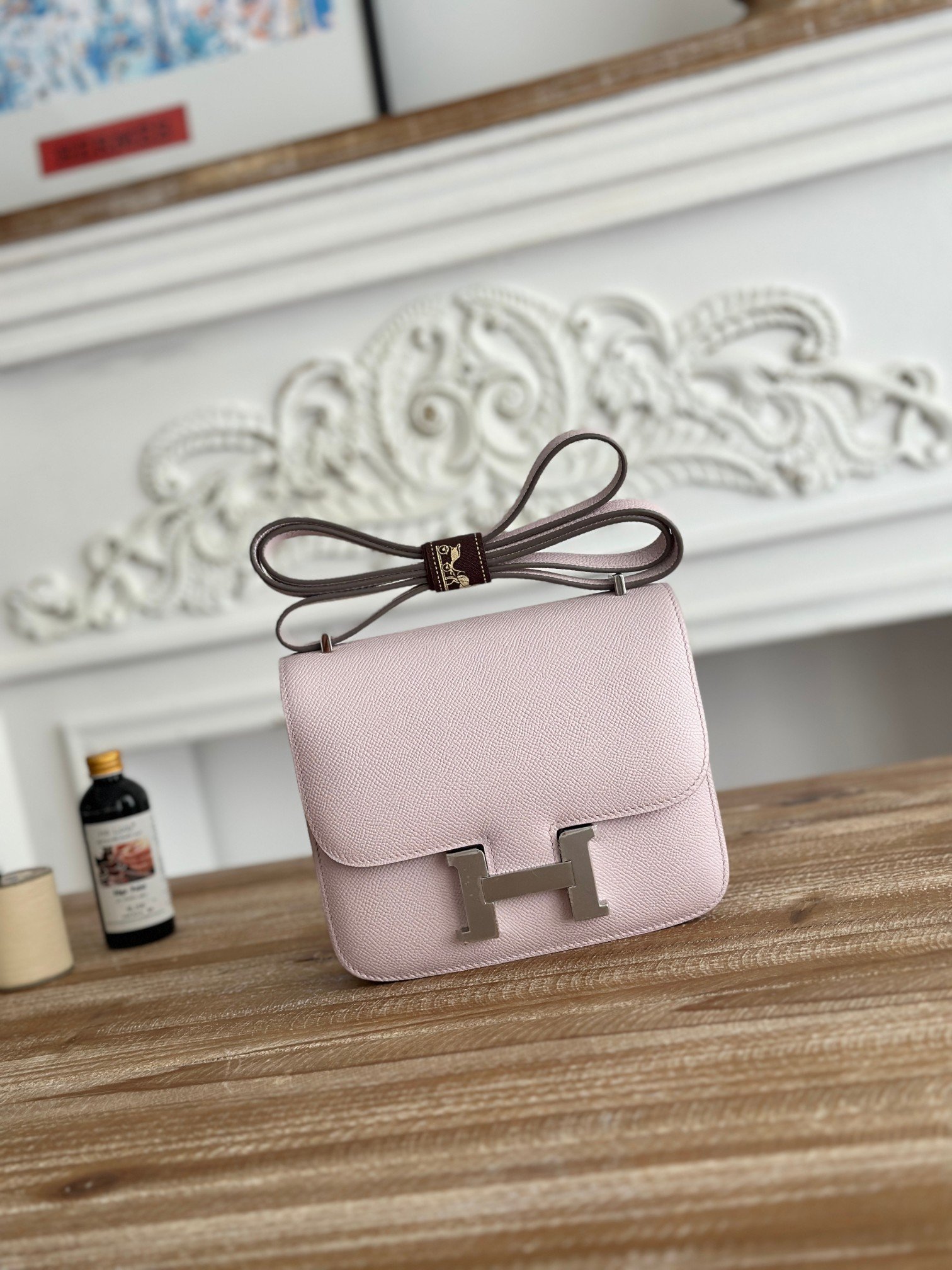 Hermes Constance Light Pink crossbody everyday