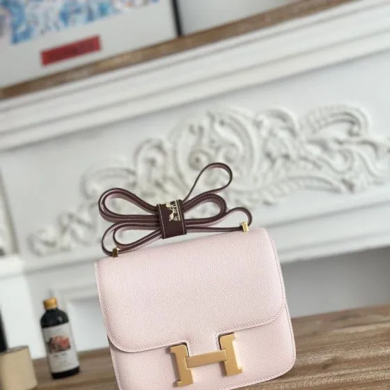 Hermes Constance Light Pink crossbody — 1:1 Replica