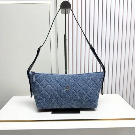 Chanel Blue denim shoulder AAA Quality Replica