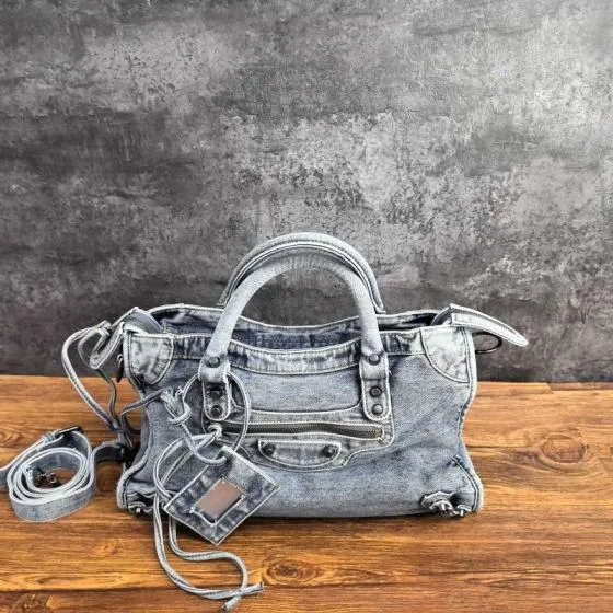 Balenciaga City Blue 38x28x15cm shoulder bag Premium Replica
