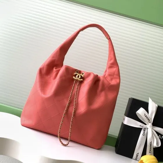 Chanel Coral Red shoulder