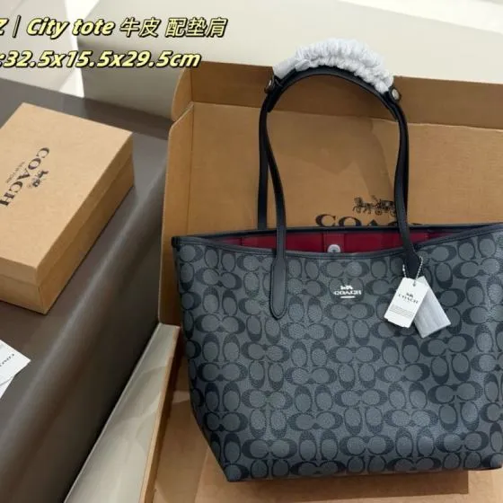 Coach City Black 38x28x15cm shoulder bag Premium Replica