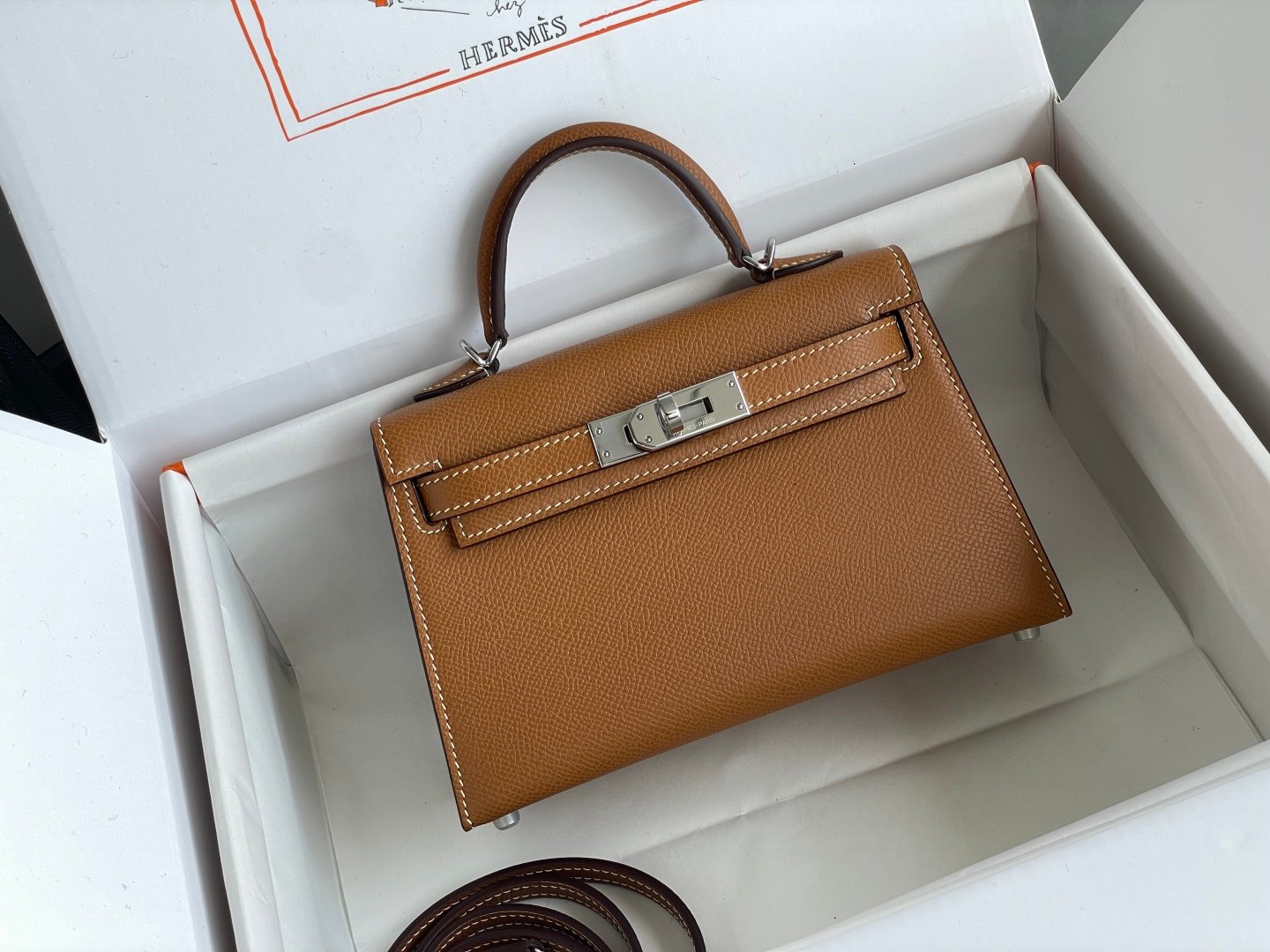 Hermes Kelly Brown mini crossbody everyday