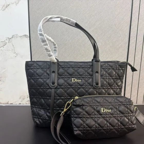 Dior Black Cannage tote — Premium Replica