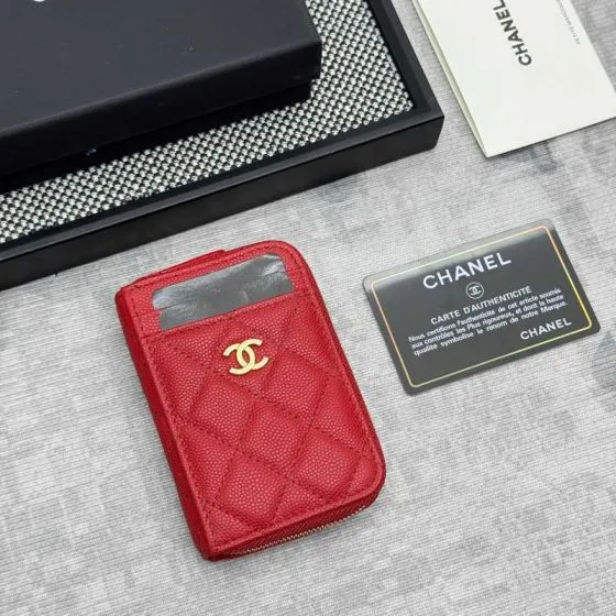 Chanel Red caviar leather everyday Premium Replica