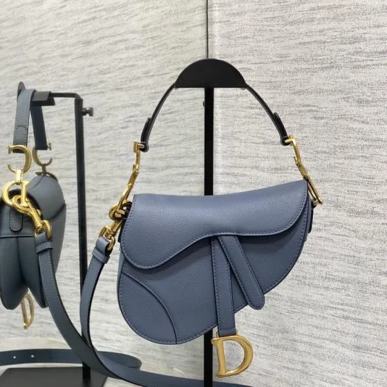 Dior Saddle Blue shoulder Top Quality Replica