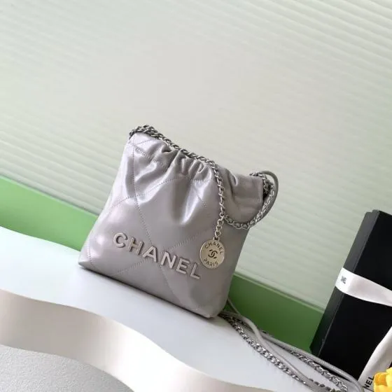 Chanel Light gray mini shoulder AAA Quality Replica