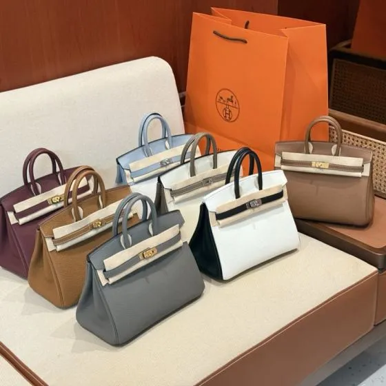 Hermes Birkin White and black handbag — AAA Quality Replica