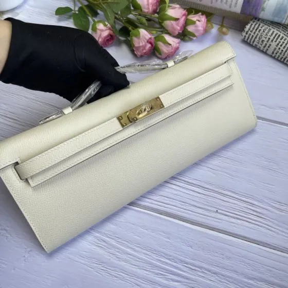 Hermes Kelly Cut White Epsom 31 evening 1 1 Replica