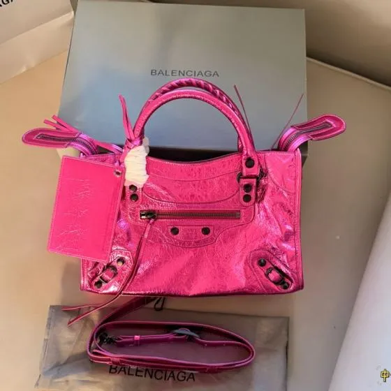 Balenciaga City Pink 38x28x15cm shoulder bag Premium Replica