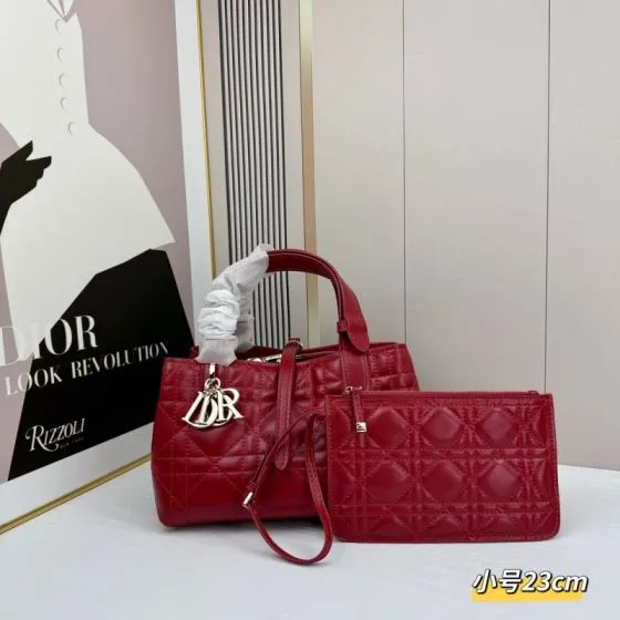 Dior Toujours Red 23cm tote AAA Quality Replica