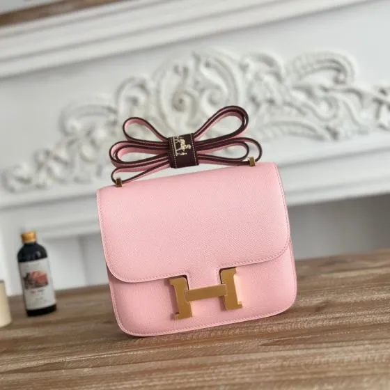 Hermes Constance Pink crossbody — 1:1 Replica
