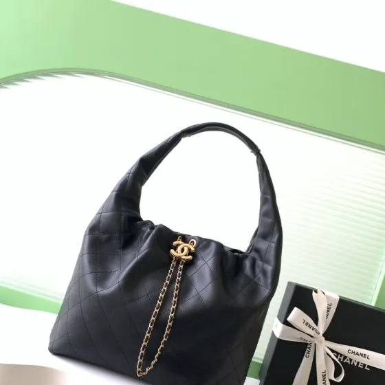 Chanel Hobo Black shoulder AAA Quality Replica