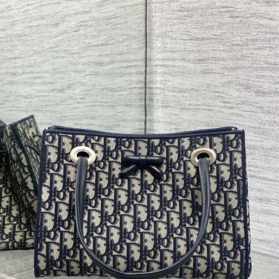 Dior Book Tote Oblique Navy Beige — Premium Replica