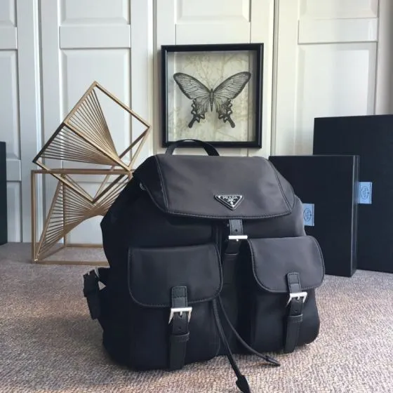 Prada Nylon black 31x32x15cm backpack Premium Replica