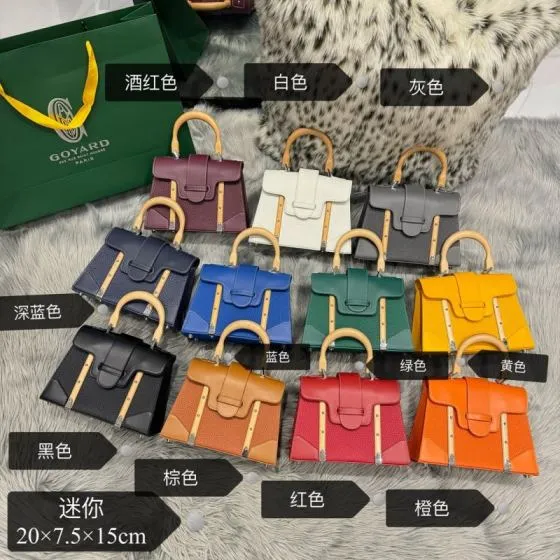Goyard Saigon Multicolor Burgundy White Grey Navy Blue Green Yellow Black Brown Red Orange mini 20 7 5 15cm shoulder Premium Replica