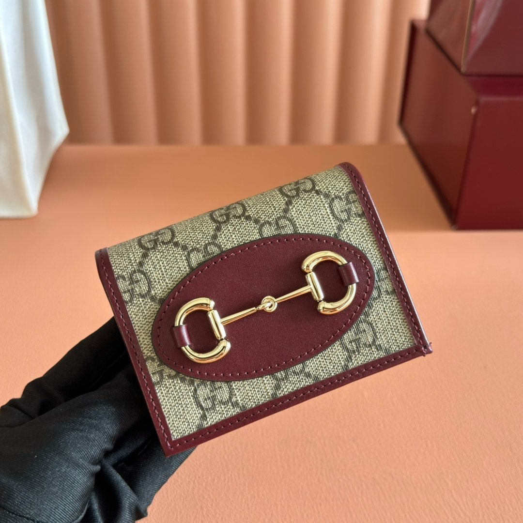 Gucci 1955 Horsebit Beige Ebony GG Supreme with burgundy leather everyday