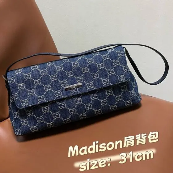 Gucci Madison Blue denim monogram 31cm shoulder 1 1 Replica