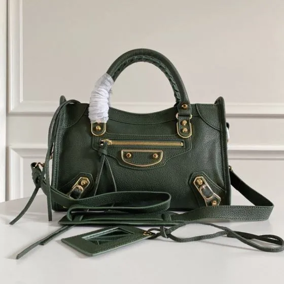 Balenciaga City Green 38x28x15cm shoulder bag Top Quality Replica