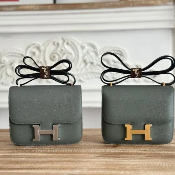 Hermes Constance Gray Green Epsom leather shoulder — Premium Replica