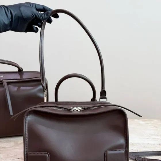 Loewe Amazona Dark brown leather 25cm shoulder AAA Quality Replica