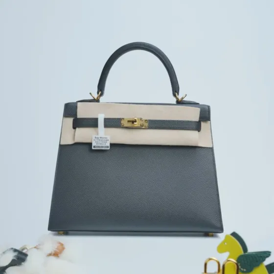 Hermes Kelly Dark grey Epsom shoulder Top Quality Replica