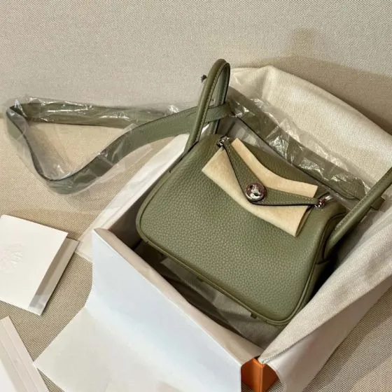 Hermes Lindy Sage Green mini shoulder 1 1 Replica