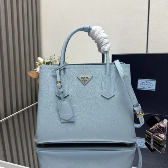 Prada Blue 25x18x10cm shoulder bag AAA Quality Replica