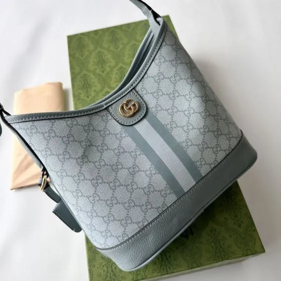 Gucci Ophidia Light blue GG Supreme shoulder 1 1 Replica