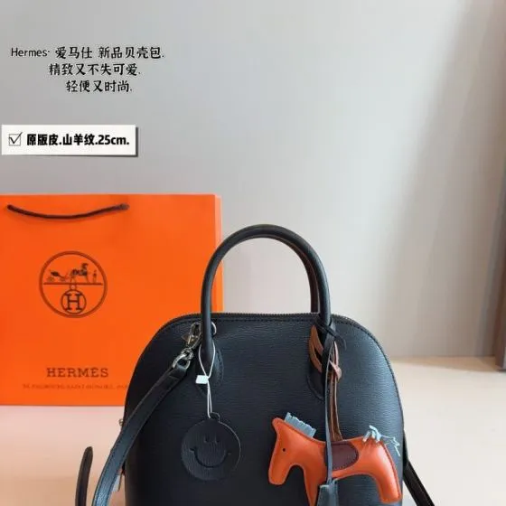 Hermes Bolide 25 Black 25cm crossbody — Top Quality Replica