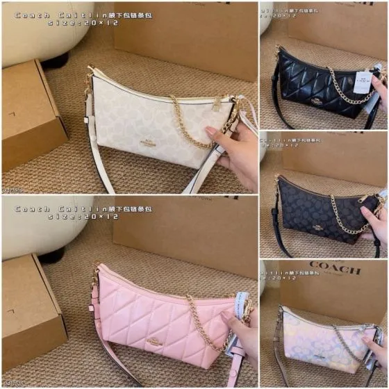 Coach Caitlin White Monogram 20x12cm shoulder 1 1 Replica