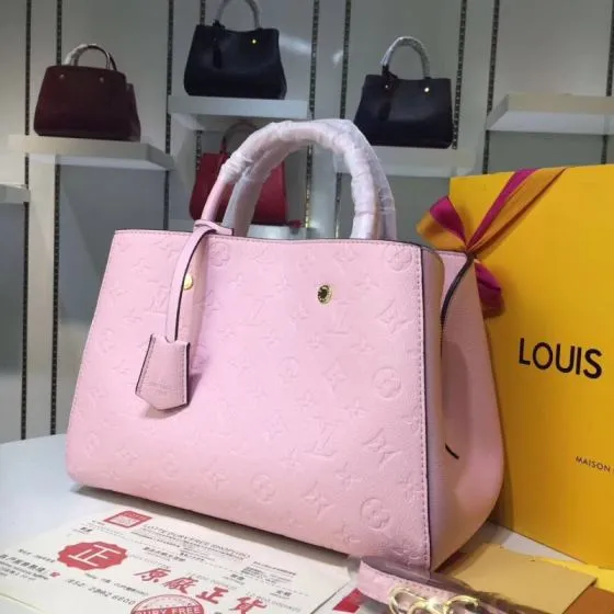 Louis Vuitton M41046 Pink Monogram Empreinte 33x23x15cm tote Top Quality Replica